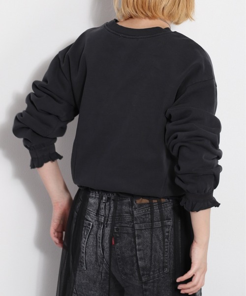 cepo(セポ)の「フリルピグメントスウェット(スウェット・レディース・ライム/チャコール/ラベンダー/ベージュ・M)」の7枚目の写真