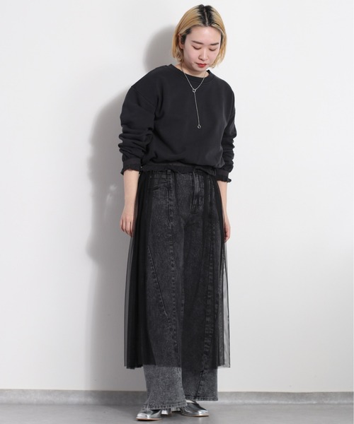 cepo(セポ)の「フリルピグメントスウェット(スウェット・レディース・ライム/チャコール/ラベンダー/ベージュ・M)」の11枚目の写真