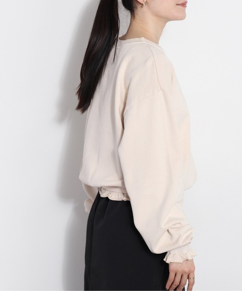 cepo(セポ)の「フリルピグメントスウェット(スウェット・レディース・ライム/チャコール/ラベンダー/ベージュ・M)」の16枚目の写真