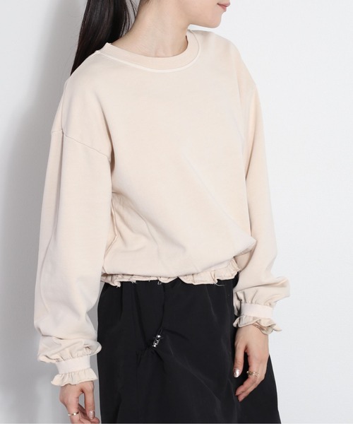 cepo(セポ)の「フリルピグメントスウェット(スウェット・レディース・ライム/チャコール/ラベンダー/ベージュ・M)」の17枚目の写真