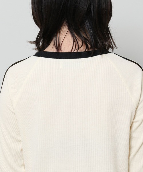 3.3 Field Trip （3.3フィールドトリップ）の「3.3 Field Trip／ラインロングスリーブT 2100058（Tシャツ/カットソー・レディース・アイボリー/ブラック・FREE）」の12枚目の写真