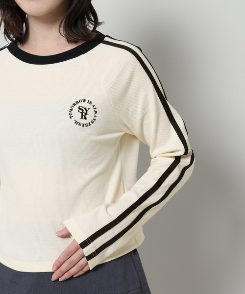 3.3 Field Trip （3.3フィールドトリップ）の「3.3 Field Trip／ラインロングスリーブT 2100058（Tシャツ/カットソー・レディース・アイボリー/ブラック・FREE）」の13枚目の写真