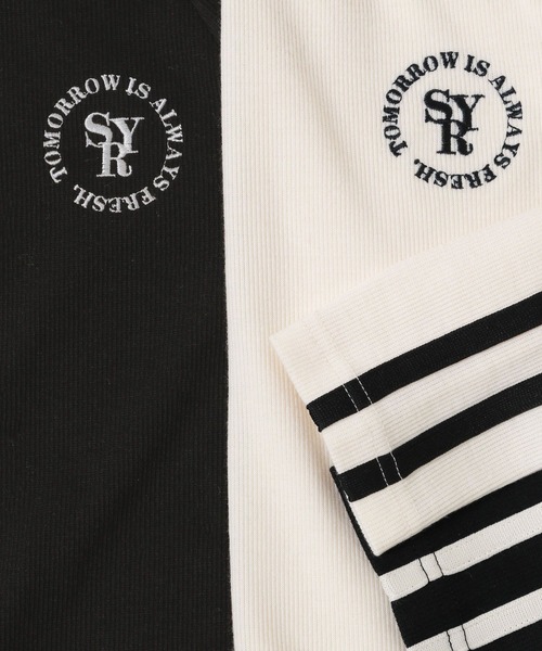 3.3 Field Trip （3.3フィールドトリップ）の「3.3 Field Trip／ラインロングスリーブT 2100058（Tシャツ/カットソー・レディース・アイボリー/ブラック・FREE）」の16枚目の写真