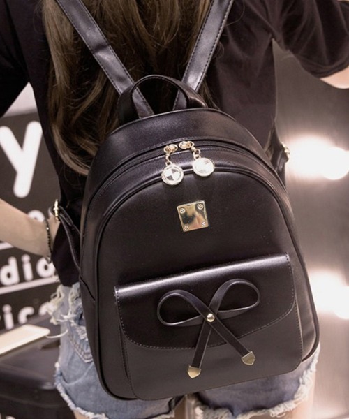 Miniministore（ミニミニストア）の「レザーリュックバッグ レディース（バックパック/リュック・レディース・ブラック系1/ブラック系2・FREE）」の2枚目の写真