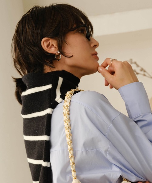 ANOH（アノー）の「スタービジューフープピアス（ピアス（両耳用）・レディース・ゴールド/シルバー・FREE）」の12枚目の写真