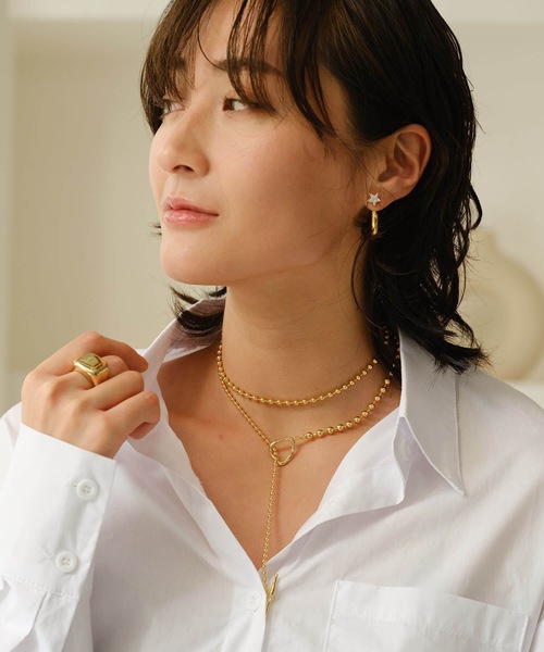 ANOH（アノー）の「スタービジューフープピアス（ピアス（両耳用）・レディース・ゴールド/シルバー・FREE）」の17枚目の写真