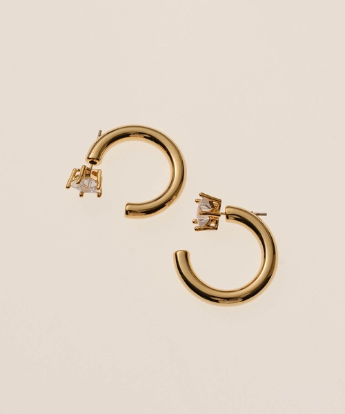 ANOH（アノー）の「スタービジューフープピアス（ピアス（両耳用）・レディース・ゴールド/シルバー・FREE）」の20枚目の写真