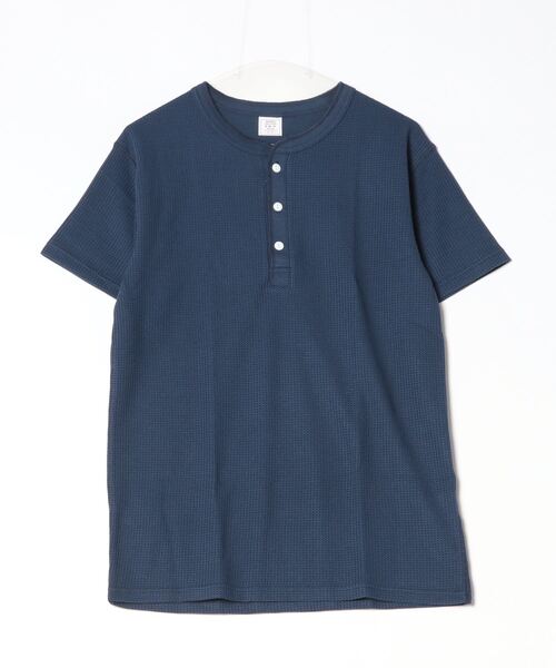 JEMORGAN（ジェーイーモーガン）の「【JEMORGAN / ジェーイーモーガン】ワッフルヘンリーネック　パック入り半袖Tシャツ（Tシャツ/カットソー・メンズ・ネイビー/ホワイト/ブラック/カーキ/ナチュラル/杢グレー・M/L/XL）」の6枚目の写真