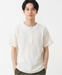 【JEMORGAN / ジェーイーモーガン】ワッフルヘンリーネック パック入り半袖Tシャツ