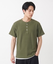 【JEMORGAN / ジェーイーモーガン】ワッフルヘンリーネック パック入り半袖Tシャツ
