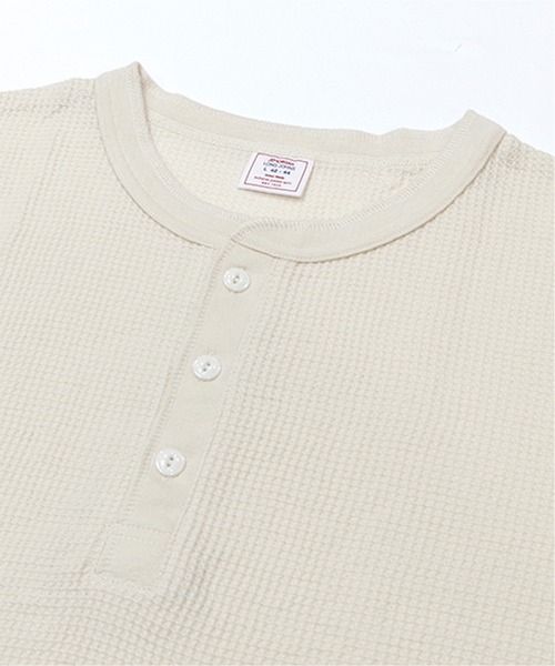 JEMORGAN（ジェーイーモーガン）の「【JEMORGAN / ジェーイーモーガン】ワッフルヘンリーネック　パック入り半袖Tシャツ（Tシャツ/カットソー・メンズ・ネイビー/ホワイト/ブラック/カーキ/ナチュラル/杢グレー・M/L/XL）」の15枚目の写真