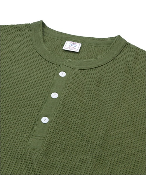 JEMORGAN（ジェーイーモーガン）の「【JEMORGAN / ジェーイーモーガン】ワッフルヘンリーネック　パック入り半袖Tシャツ（Tシャツ/カットソー・メンズ・ネイビー/ホワイト/ブラック/カーキ/ナチュラル/杢グレー・M/L/XL）」の20枚目の写真