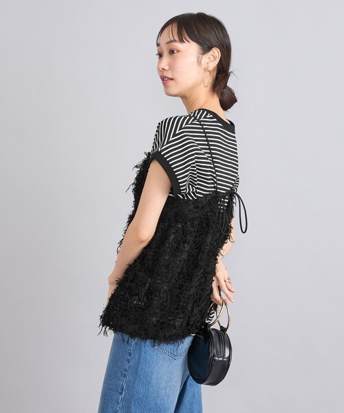 coen(コーエン)の「USAコットンレトロボーダーフレンチスリーブ(Tシャツ/カットソー・レディース・モカ/ターコイズブルー/ホワイト/ピンク/ライラック/ブラック・L/M)」の20枚目の写真