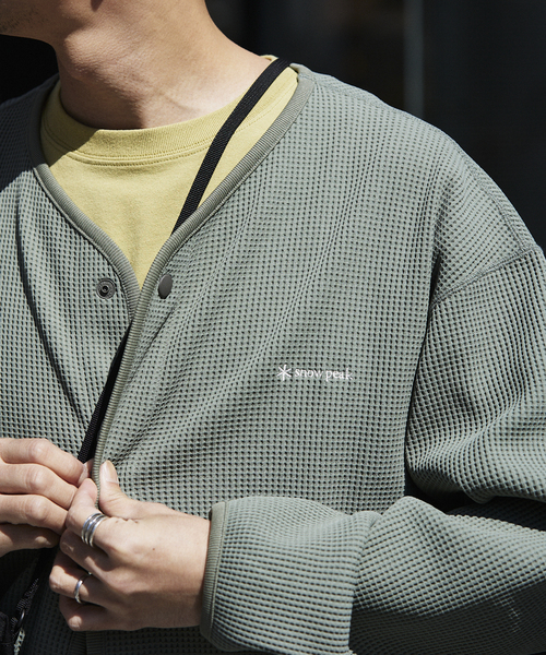 24SS 極美品 スノーピーク レリューム 別注 ドライワッフルカーディガン 黒 Snow Peak（スノーピーク）の「【SNOWPEAK / スノーピーク】別注