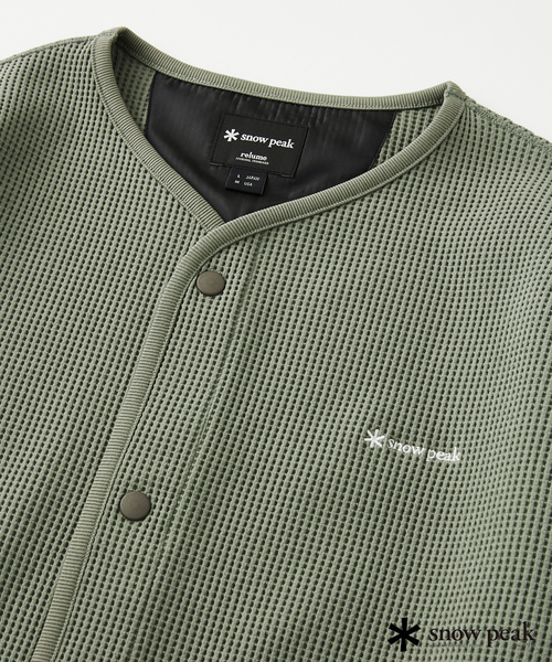 24SS 極美品 スノーピーク レリューム 別注 ドライワッフルカーディガン 黒 24SS 極美品 スノーピーク レリューム 別注 ドライワッフル