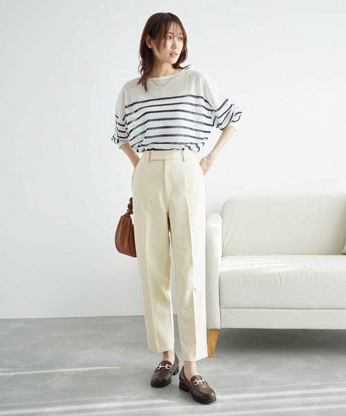 ROPE' PICNIC（ロペピクニック）の「カラーテーパードパンツ（その他パンツ・レディース・オフホワイト/ネイビー/ピンク・38/36/40）」の4枚目の写真