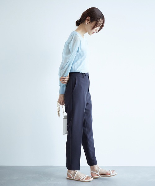 ROPE' PICNIC（ロペピクニック）の「カラーテーパードパンツ（その他パンツ・レディース・オフホワイト/ネイビー/ピンク・38/36/40）」の9枚目の写真