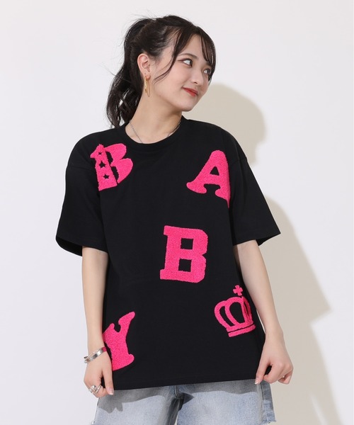 BABYDOLL(ベビードール)の「親子お揃い サガラロゴ Tシャツ 9213A(Tシャツ/カットソー・レディース・ブラック/ホワイト/ブラック系その他・S/M/L/XL)」の7枚目の写真