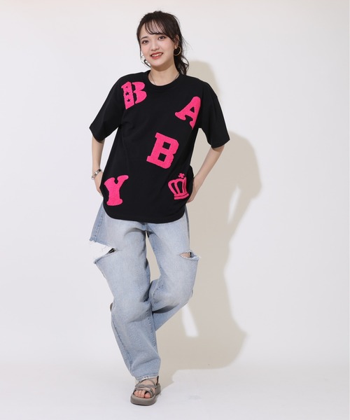 BABYDOLL(ベビードール)の「親子お揃い サガラロゴ Tシャツ 9213A(Tシャツ/カットソー・レディース・ブラック/ホワイト/ブラック系その他・S/M/L/XL)」の8枚目の写真