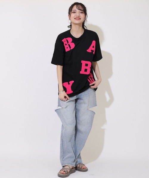 BABYDOLL(ベビードール)の「親子お揃い サガラロゴ Tシャツ 9213A(Tシャツ/カットソー・レディース・ブラック/ホワイト/ブラック系その他・S/M/L/XL)」の9枚目の写真