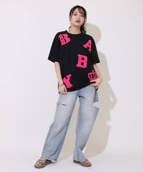 BABYDOLL(ベビードール)の「親子お揃い サガラロゴ Tシャツ 9213A(Tシャツ/カットソー・レディース・ブラック/ホワイト/ブラック系その他・S/M/L/XL)」の10枚目の写真