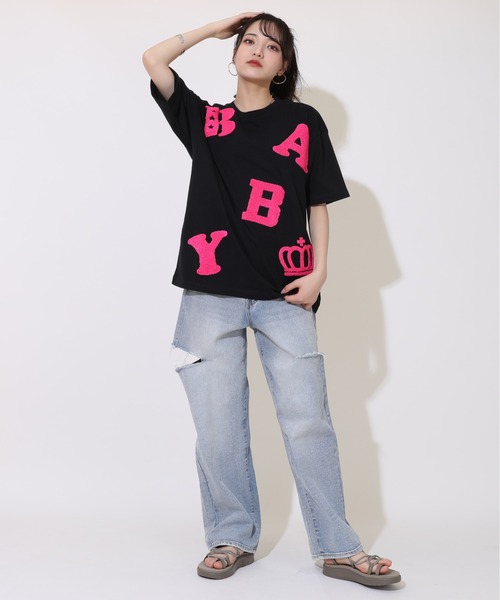 BABYDOLL(ベビードール)の「親子お揃い サガラロゴ Tシャツ 9213A(Tシャツ/カットソー・レディース・ブラック/ホワイト/ブラック系その他・S/M/L/XL)」の11枚目の写真