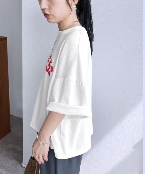 reca（レカ）の「ロゴプリントTシャツ（Tシャツ/カットソー・レディース・ブラック/グレー/ホワイト/ホワイト系その他・FREE）」の22枚目の写真