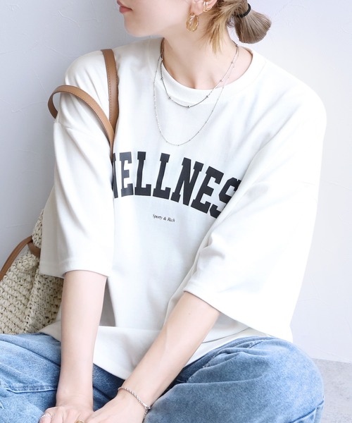 tシャツ PETITE”ロゴプリントT-shirt レディース STARTER ショート丈 リンガープリントTシャツ / レディース チビ