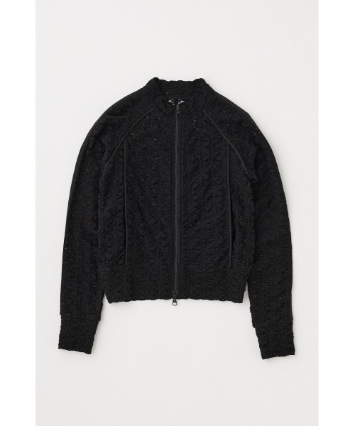 MOUSSY（マウジー）の「BUMPY LACE トラックジャケット（パーカー・レディース・ブラック/ブルー/ホワイト・FREE）」の3枚目の写真