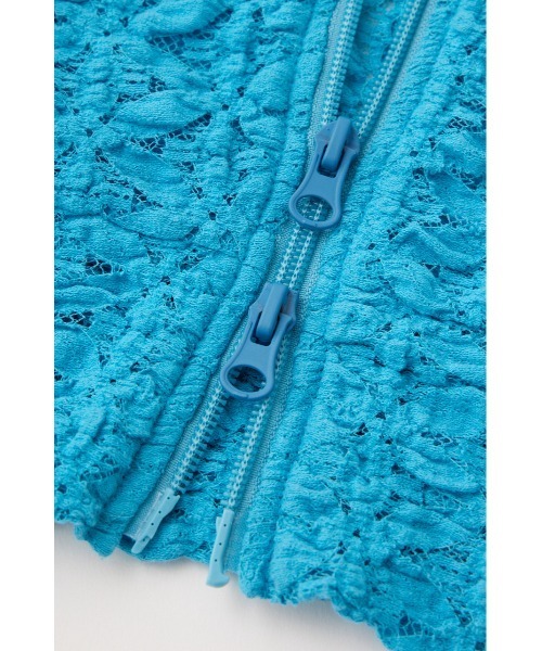 MOUSSY（マウジー）の「BUMPY LACE トラックジャケット（パーカー・レディース・ブラック/ブルー/ホワイト・FREE）」の13枚目の写真