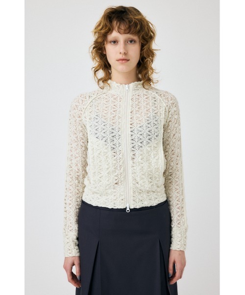 MOUSSY（マウジー）の「BUMPY LACE トラックジャケット（パーカー・レディース・ブラック/ブルー/ホワイト・FREE）」の15枚目の写真