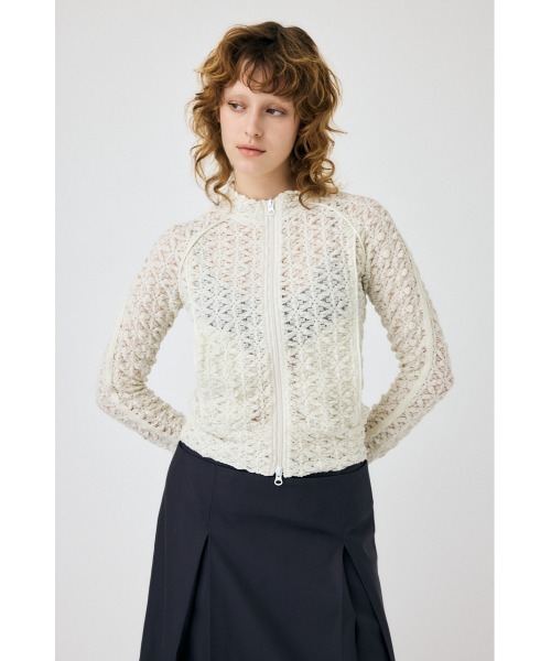 MOUSSY（マウジー）の「BUMPY LACE トラックジャケット（パーカー・レディース・ブラック/ブルー/ホワイト・FREE）」の16枚目の写真