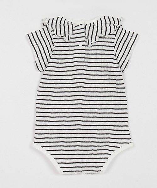 petit main（プティマイン）の「フリルロンパース（ロンパース・キッズ・ブラック/オフホワイト/レモンイエロー・70cm/80ｃｍ）」の5枚目の写真