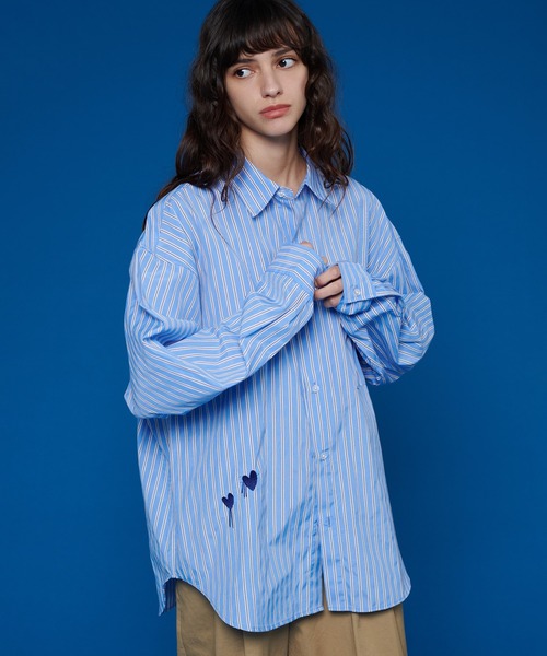 heart stripe shirts / ハートストライプシャツ（シャツ
