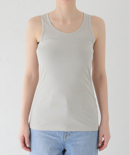 plage（プラージュ）の「OPEN-NECK TANK トップス（Tシャツ/カットソー・レディース・ライトグレー/ベージュ/イエロー・FREE）」の8枚目の写真