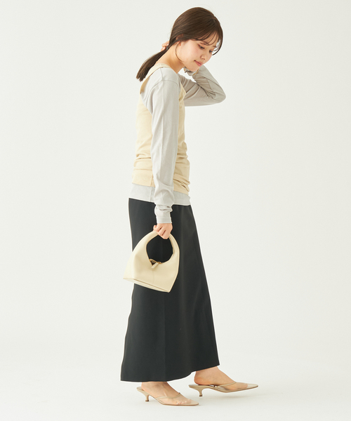 plage（プラージュ）の「OPEN-NECK TANK トップス（Tシャツ/カットソー・レディース・ライトグレー/ベージュ/イエロー・FREE）」の11枚目の写真