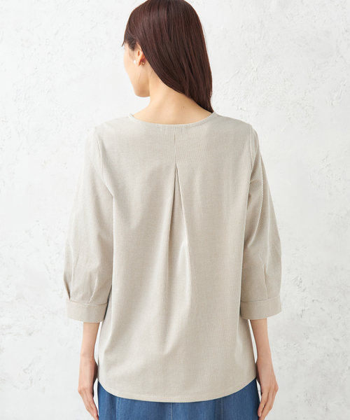DECOY SINCE 1981(デコイシンスイチキュウハチイチ)の「ストライププルオーバー(Tシャツ/カットソー・レディース・ブラック/ブルー/モカ・LL/M/L)」の5枚目の写真