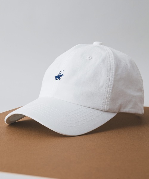 BEVERLY HILLS POLO CLUB（ビバリーヒルズポロクラブ）の「【Beverly Hills Polo Club/ビバリーヒルズポロクラブ】ポニー刺繍ロゴ タイプライターキャップ（キャップ・メンズ・ブラック/ネイビー/ベージュ/ホワイト・FREE）」の6枚目の写真