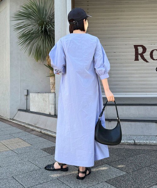 fredy emue（フレディエミュ）の「タイプライターハーフZIPワンピース（ワンピース・レディース・カーキ/サックスブルー/ブラック・38）」の9枚目の写真