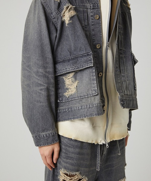 美品Greg Lauren DENIM OVERALL TRACK JACKET 美品Greg Lauren DENIM OVERALL TRACK JACKET