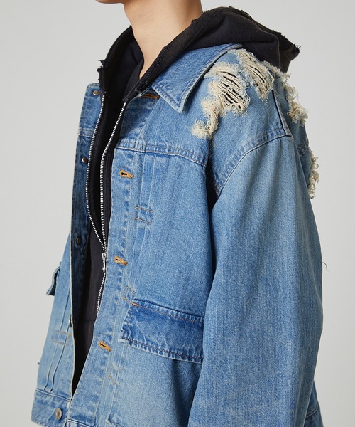 DISCOVERED（ディスカバード）の「BORO DENIM BLOUSON（デニム