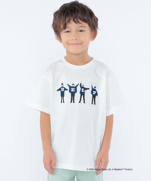 The Beatles（ザビートルズ）の「SHIPS KIDS:100～130cm / 〈家族おそろい〉【THE BEATLES】TEE（Tシャツ/カットソー・キッズ・オフホワイト/スカイブルー/ベージュ/ネイビー・100/110/120/130）」の21枚目の写真