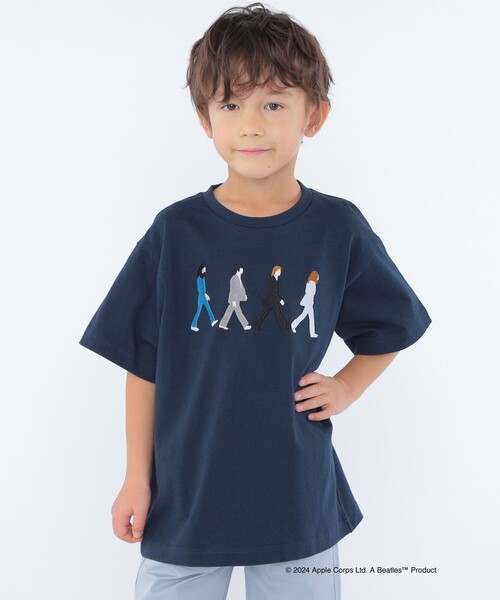 The Beatles（ザビートルズ）の「SHIPS KIDS:100～130cm / 〈家族おそろい〉【THE BEATLES】TEE（Tシャツ/カットソー・キッズ・オフホワイト/スカイブルー/ベージュ/ネイビー・100/110/120/130）」の7枚目の写真