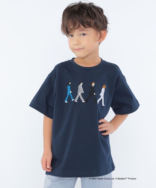 The Beatles（ザビートルズ）の「SHIPS KIDS:100～130cm / 〈家族おそろい〉【THE BEATLES】TEE（Tシャツ/カットソー・キッズ・オフホワイト/スカイブルー/ベージュ/ネイビー・100/110/120/130）」の8枚目の写真