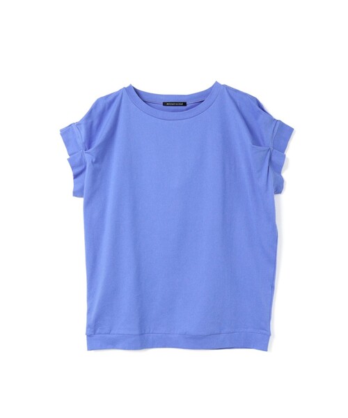 mizuiroind(ミズイロインド)の「mizuiro ind フリルスリーブクルーネックプルオーバー(Tシャツ/カットソー・レディース・キナリ/オフホワイト/グレー/ブラック/ブルー・FREE)」の5枚目の写真