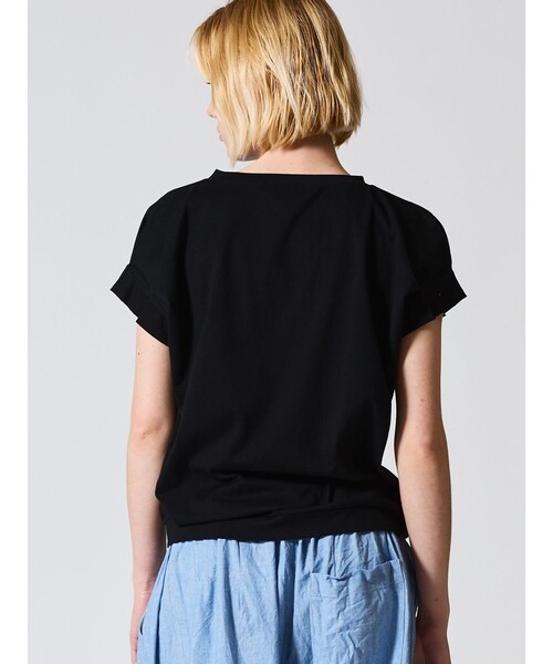 mizuiroind(ミズイロインド)の「mizuiro ind フリルスリーブクルーネックプルオーバー(Tシャツ/カットソー・レディース・キナリ/オフホワイト/グレー/ブラック/ブルー・FREE)」の14枚目の写真