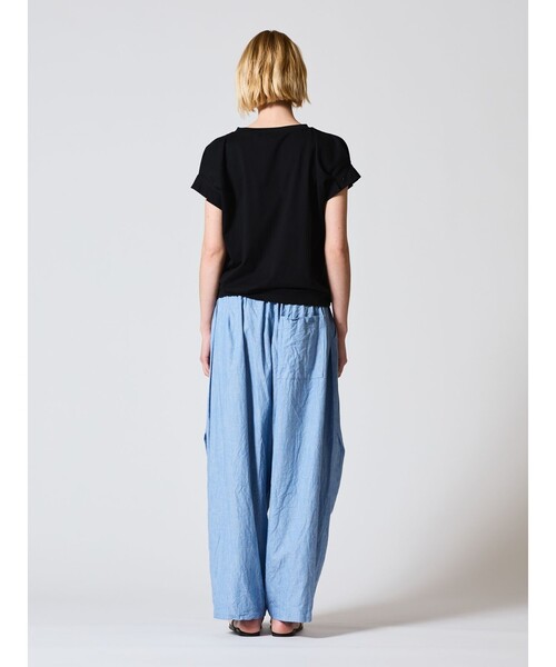 mizuiroind(ミズイロインド)の「mizuiro ind フリルスリーブクルーネックプルオーバー(Tシャツ/カットソー・レディース・キナリ/オフホワイト/グレー/ブラック/ブルー・FREE)」の18枚目の写真