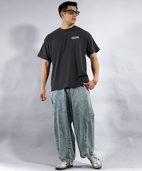 メンズ プリント Tシャツ シルエットデザイン ルーズ 5031001 neos -sellect design-】ルーズシルエット バック アート
