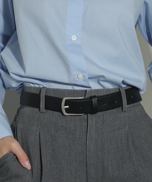 Monocoro toppi(モノコロトッピ)の「合皮 ベルト 28mm ヴィンテージ風 スクエア バックル(ベルト・レディース・ブラウン/ブラック・フリー)」の3枚目の写真