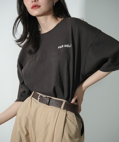 Monocoro toppi(モノコロトッピ)の「合皮 ベルト 28mm ヴィンテージ風 スクエア バックル(ベルト・レディース・ブラウン/ブラック・フリー)」の6枚目の写真